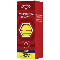 Callaway Chrome Soft 360 Triple Track Yellow Golf Balls 5 Callaway Chrome Soft 360 Triple Track Yellow Golf Balls -Callaway Sales Store callaway chrome soft 360 triple track yellow golf balls sleeve itempicture