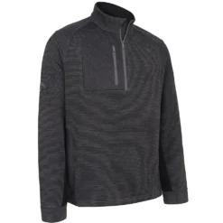 Callaway Heather Eco Stripe Fleece - Black Heather