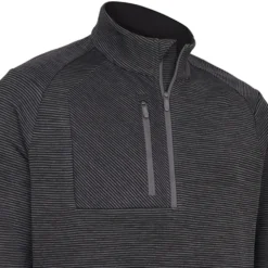 Callaway Heather Eco Stripe Fleece - Black Heather -Callaway Sales Store callaway heather eco stripe fleece black heather 3
