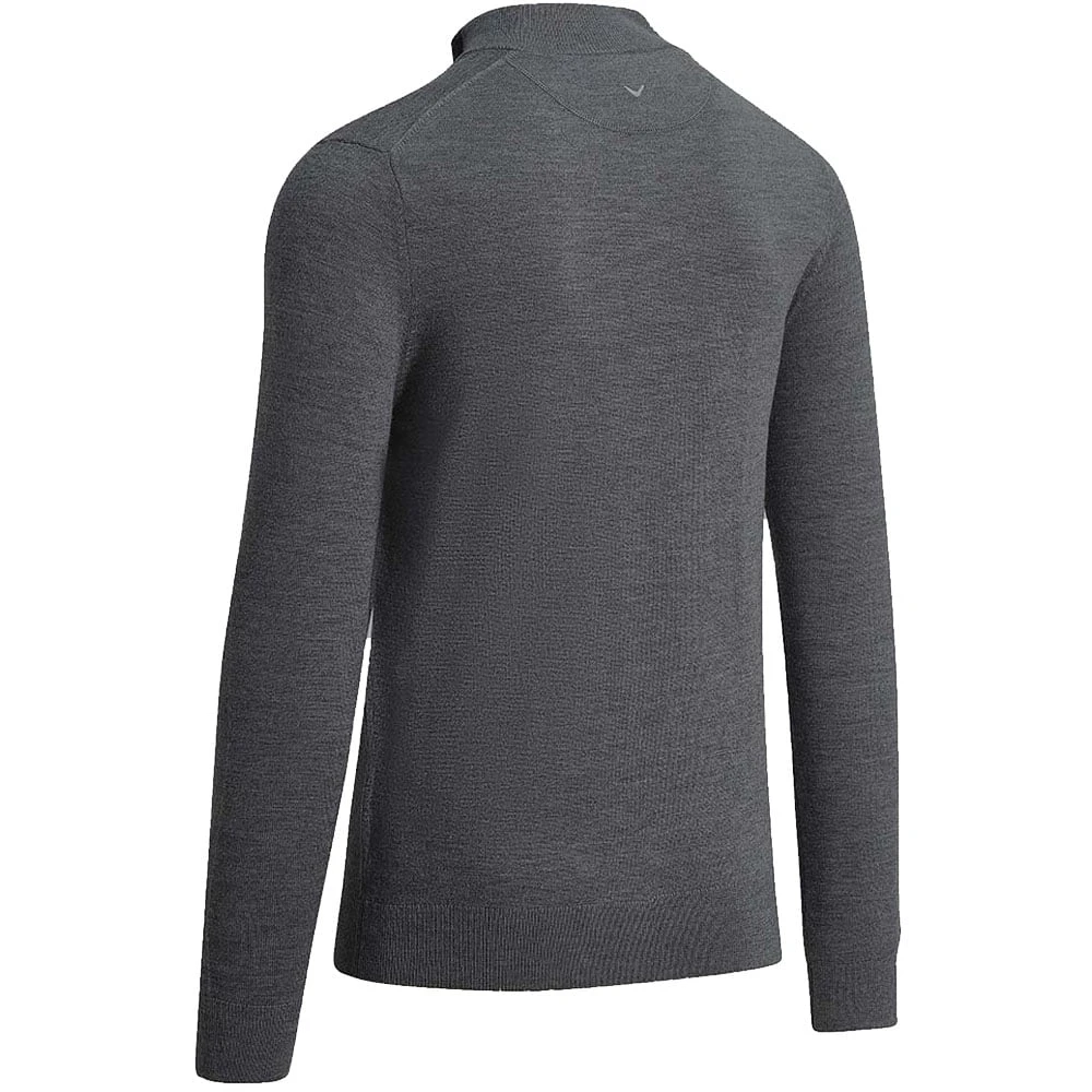 Callaway Merino Wool 1/4 Zip Pullover - Granite Heather 2 Callaway Merino Wool 1/4 Zip Pullover - Granite Heather - Image 2