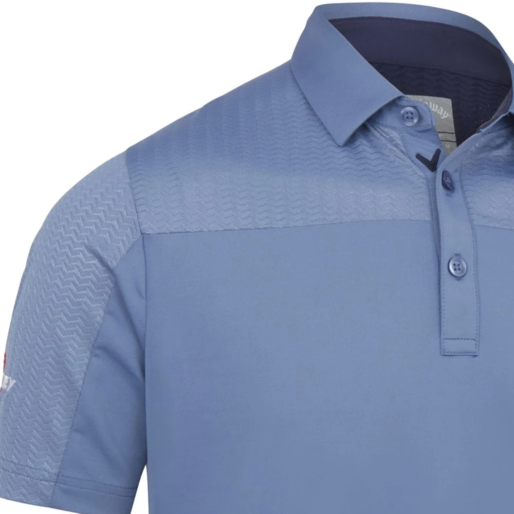 Callaway Odyssey Ventilated Polo Shirt - Blue Horizon 3 Callaway Odyssey Ventilated Polo Shirt - Blue Horizon - Image 3
