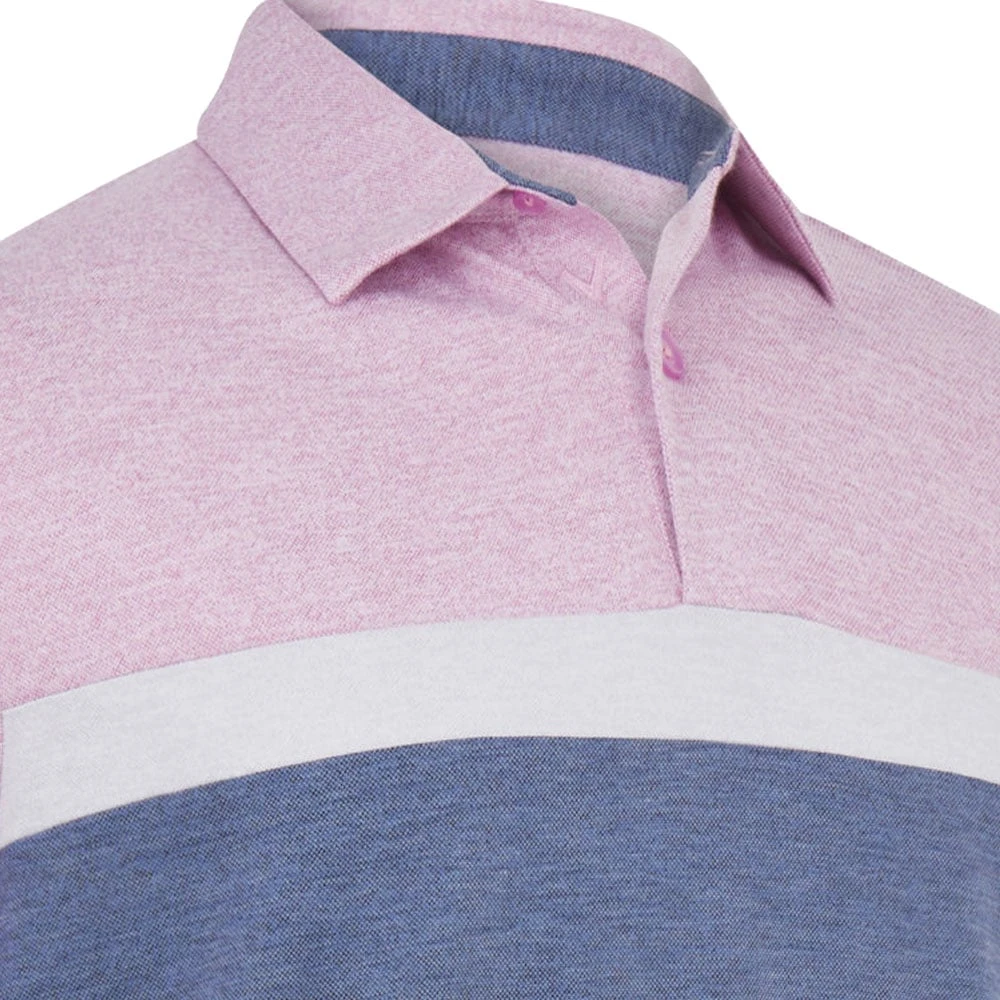 Callaway Soft Touch Colour Block Polo Shirt - Pink Sunset Heather - Image 5